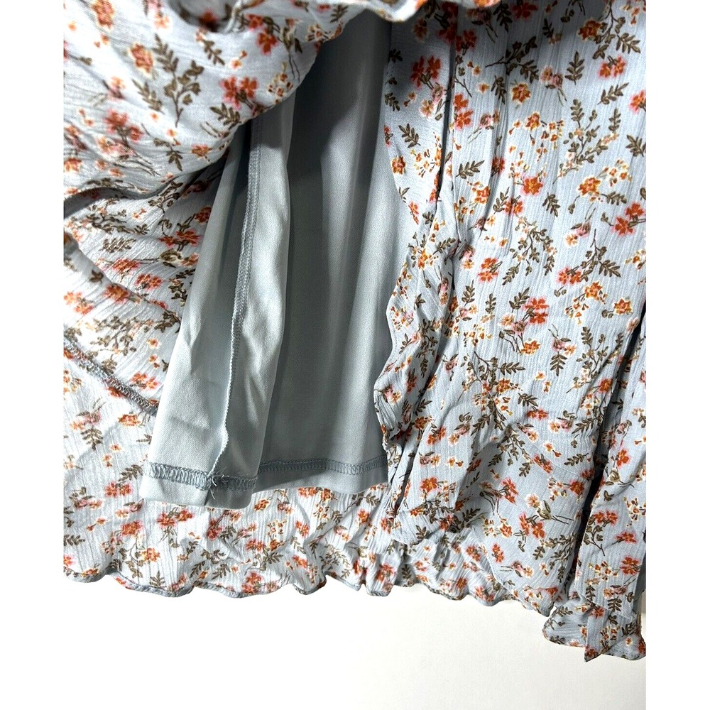 Altar'd State Women Size M Long Sleeve Blue Floral Rayon Dress Polyester Lined - Picture 4 of 9
